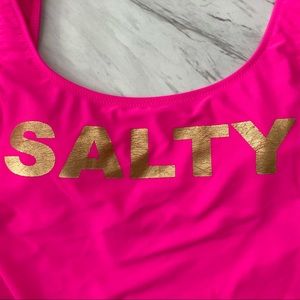 TiniBikini Swimwear Salty Swimsuit Hot Pink Small